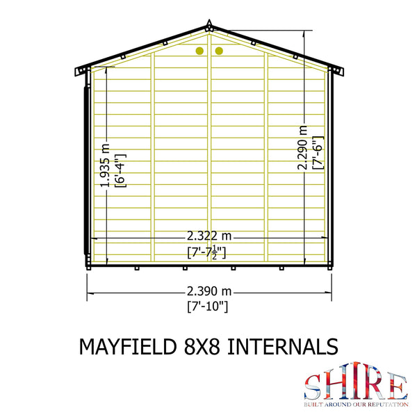 Shire Mayfield 8x8 12mm Interlock Cladding  Summerhouse - Best Shed