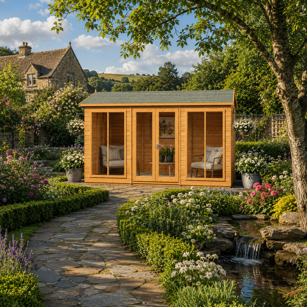 Shire Mayfield 12x6 12mm Interlock Cladding  Summerhouse