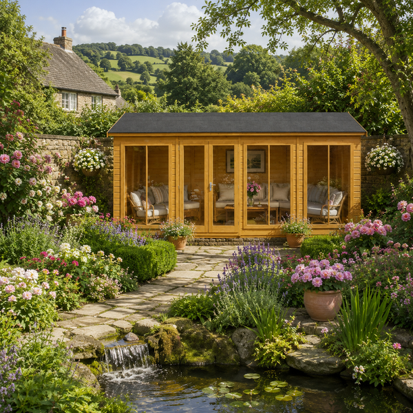 Shire Mayfield 16x6 12mm Interlock Cladding  Summerhouse