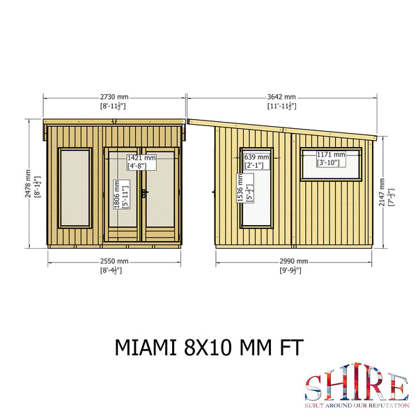 Miami 8x10 Premium Summerhouse