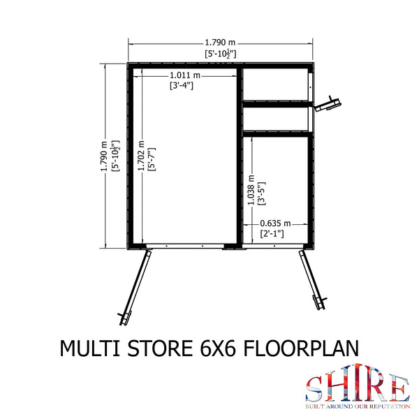 6x6 Multi Storage Shed