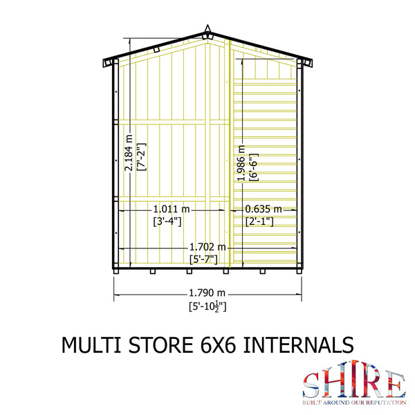 6x6 Multi Storage Shed