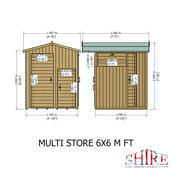 6x6 Multi Storage Shed