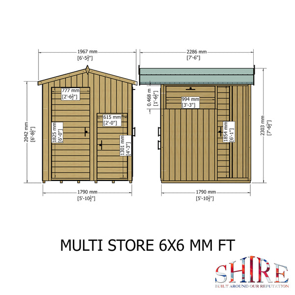 6x6 Multi Storage Shed