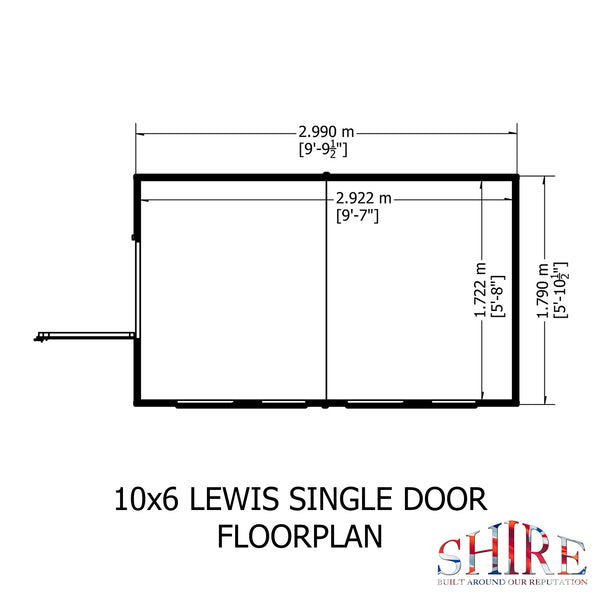 Lewis 10x6 Shiplap Garden Shed 12mm Shiplap T&G