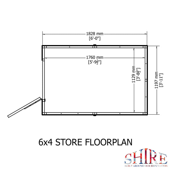 Shire Shetland Shiplap Apex 6x4 12mm interlock Clad wooden Shed
