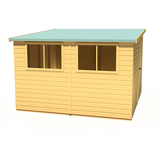 Norfolk Style B 10x12 single door 12mm Shiplap Garden Shed
