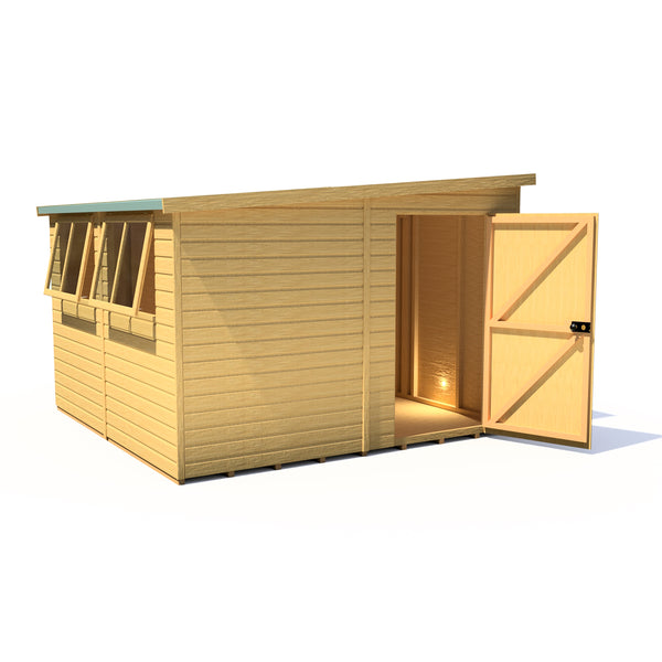 Norfolk Style B 10x12 single door 12mm Shiplap Garden Shed