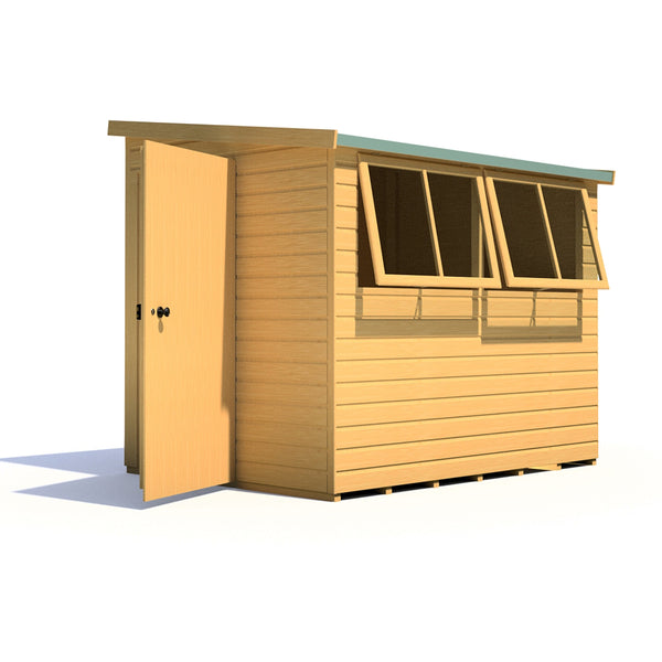 Norfolk Style A 8x6 Single Door 12mm Shiplap Garden Shed
