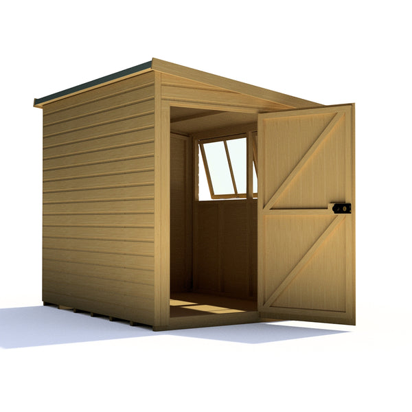 Norfolk Style A 8x6 Single Door 12mm Shiplap Garden Shed