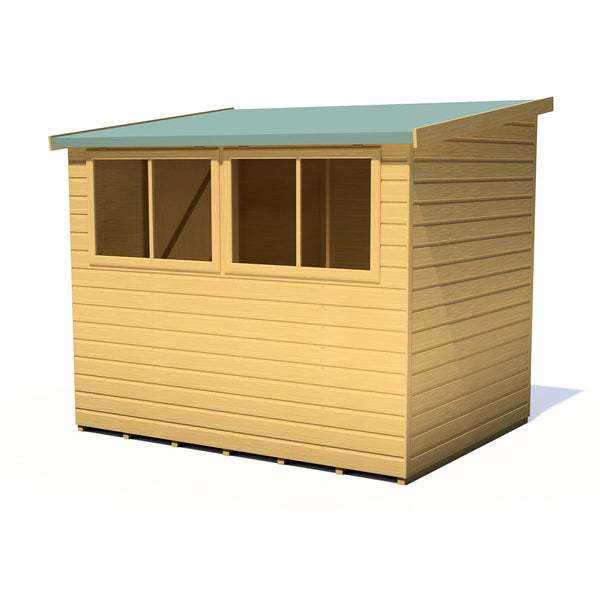 Norfolk Style A 8x6 Single Door 12mm Shiplap Garden Shed