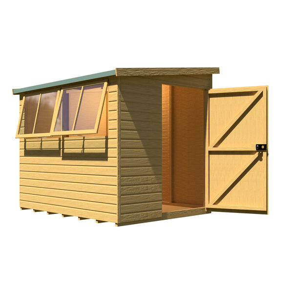 Norfolk Style B 8x6 Single Door 12mm Shiplap Garden Shed