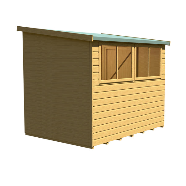 Norfolk Style B 8x6 Single Door 12mm Shiplap Garden Shed