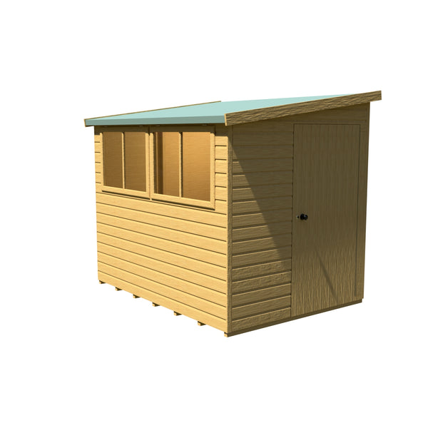 Norfolk Style B 8x6 Single Door 12mm Shiplap Garden Shed