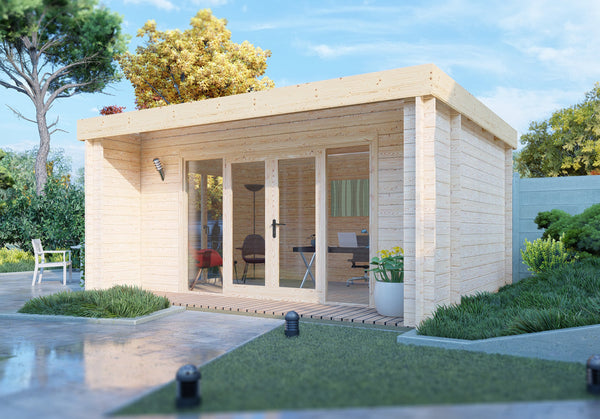 Shire Nuuk Log Cabin 16x13 Log Cabin 44mm Cladding - Best Shed