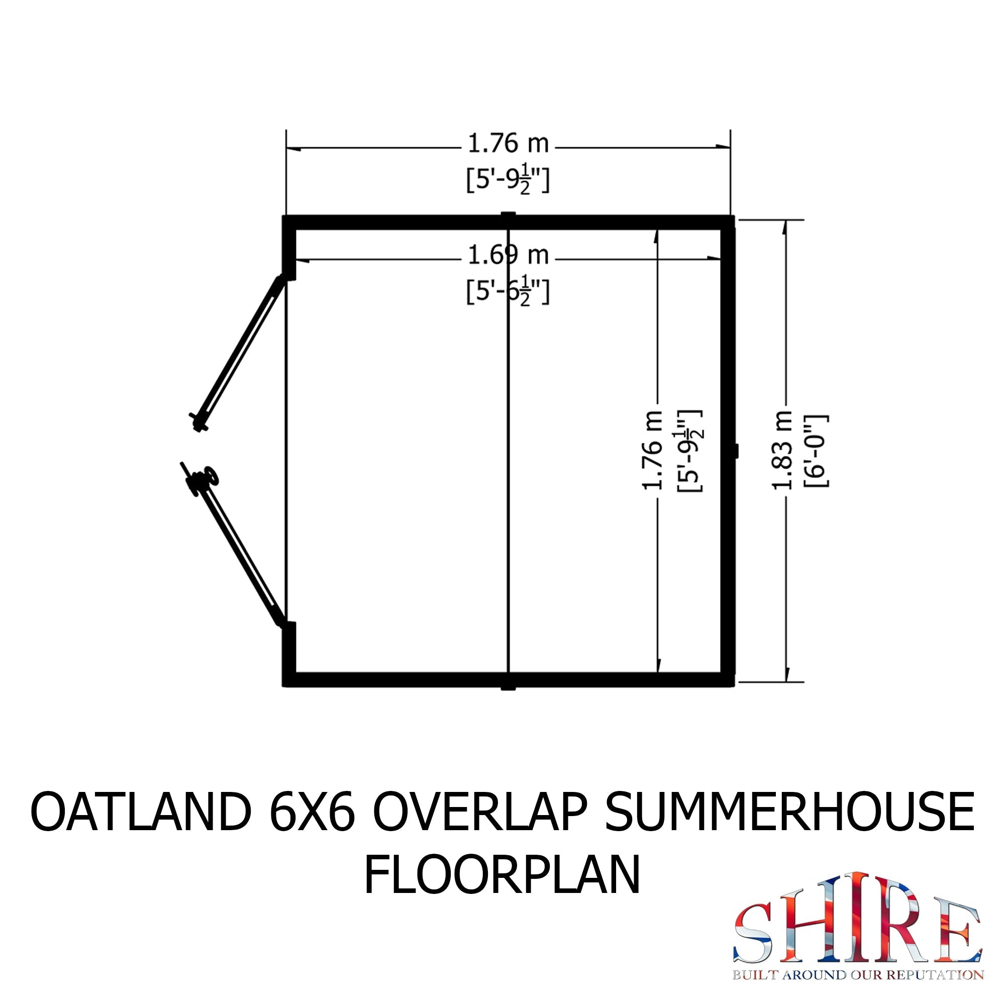 Shire Oatland Overlap 6x6 Economy Summerhouse - Best Shed