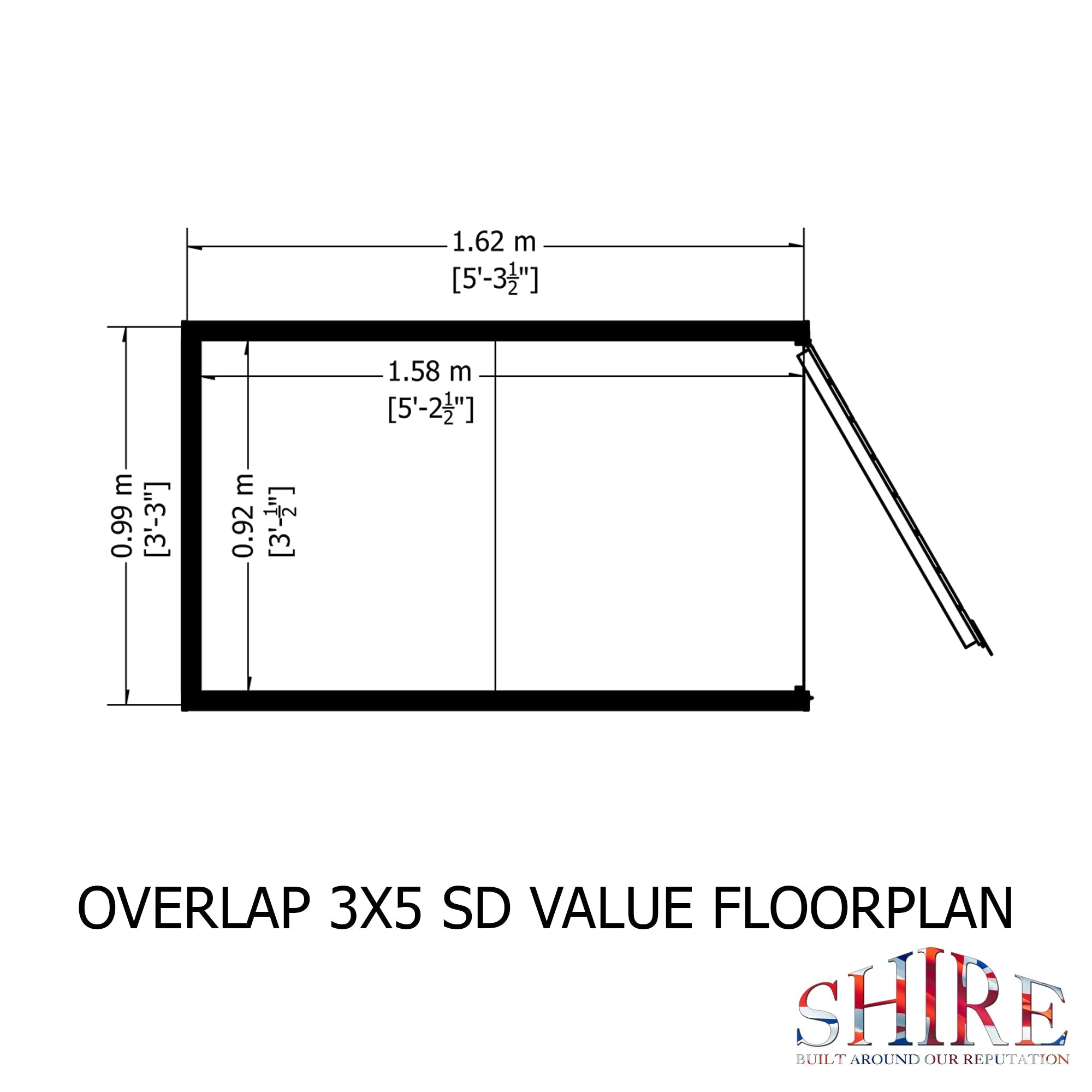 Shire Overlap 3x5 Economy Storage Shed - Best Shed
