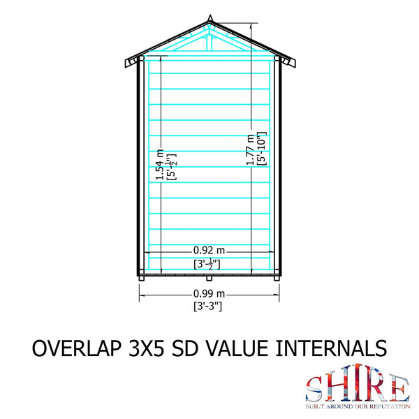 Shire Overlap 3x5 Economy Storage Shed - Best Shed