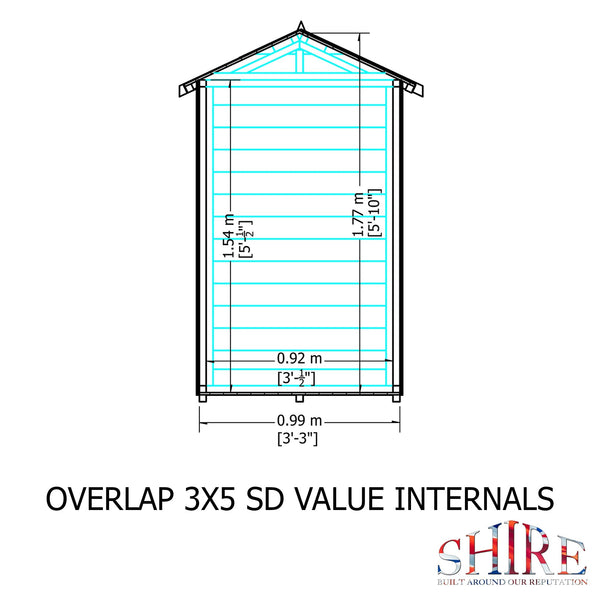 Shire Overlap 3x5 Economy Storage Shed - Best Shed