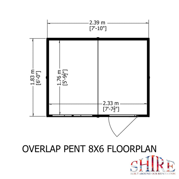 Shire Overlap Pent 8x6 Storage Shed - Best Shed