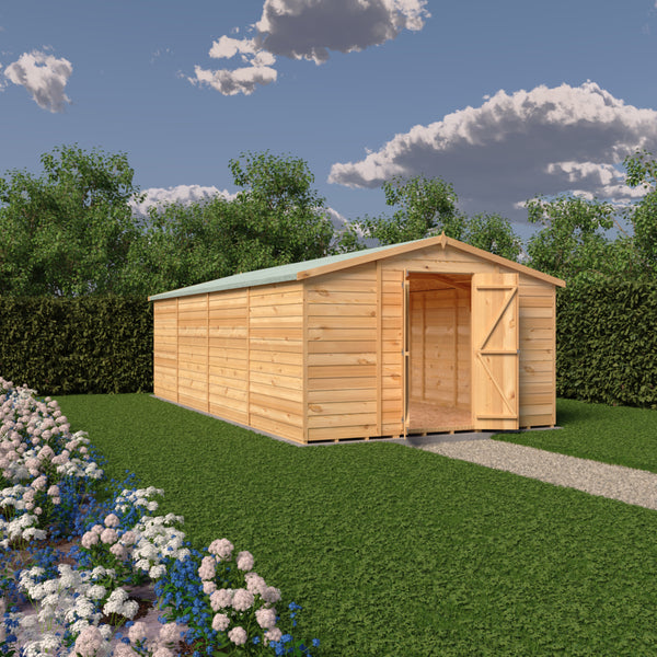 Overlap Double Door No windows  10x20 Value storage shed