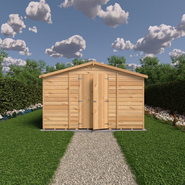 Overlap Double Door No windows  10x20 Value storage shed