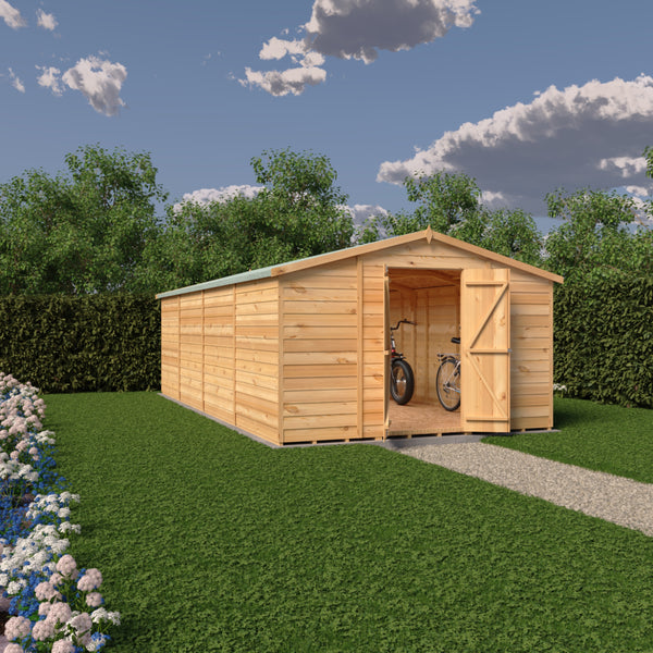 Overlap Double Door No windows  10x20 Value storage shed
