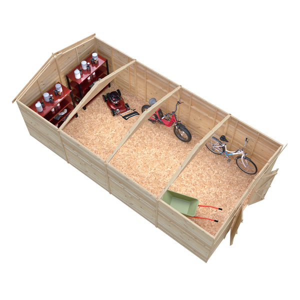 Overlap Double Door No windows  10x20 Value storage shed