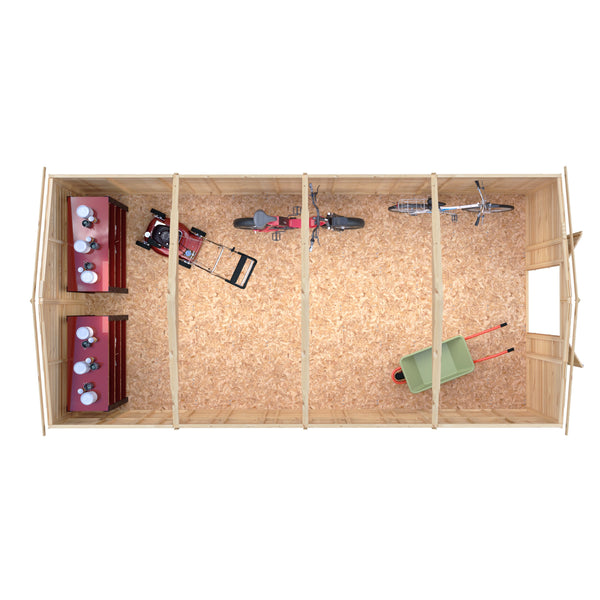 Overlap Double Door No windows  10x20 Value storage shed