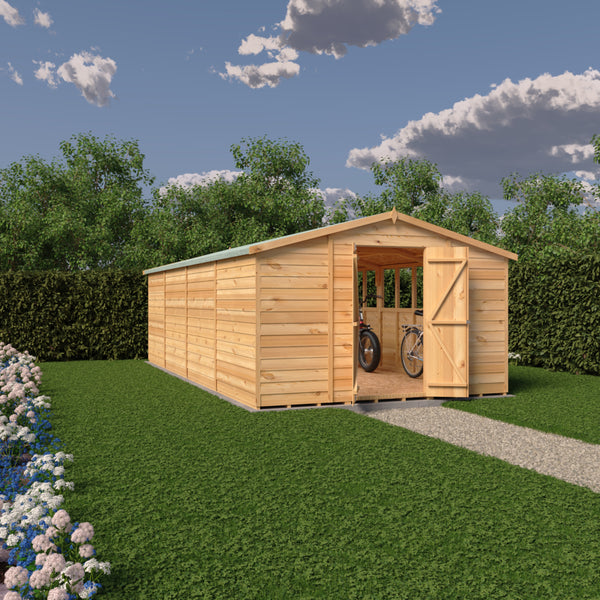 Overlap Double Door 10x20 value storage shed
