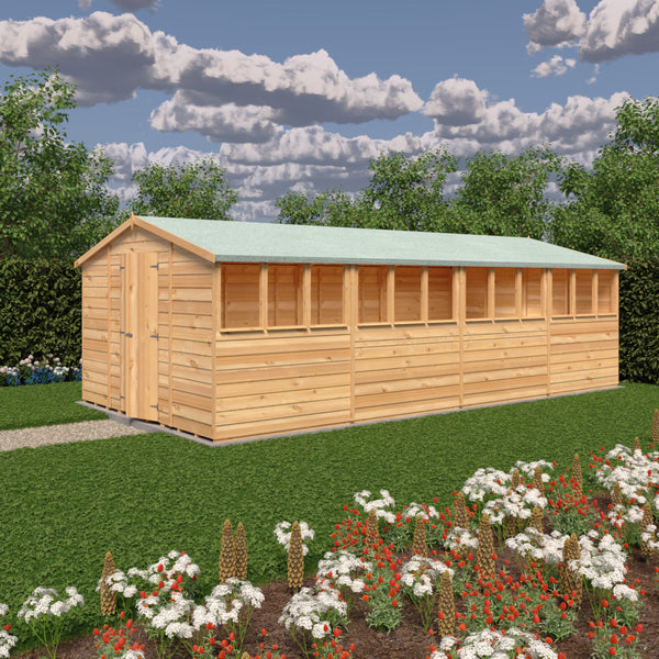 Overlap Double Door 10x20 value storage shed
