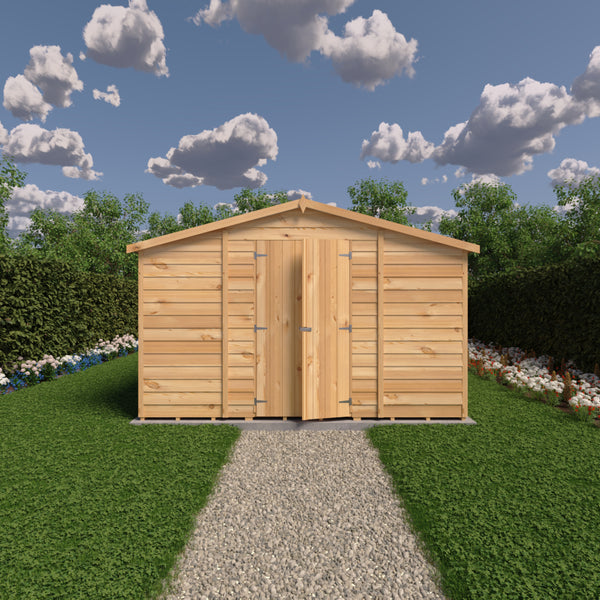 Overlap Double Door 10x20 value storage shed