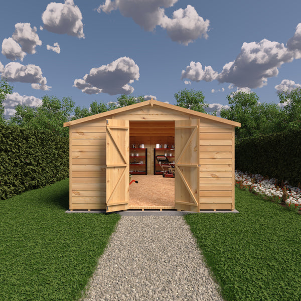Overlap Double Door 10x20 value storage shed