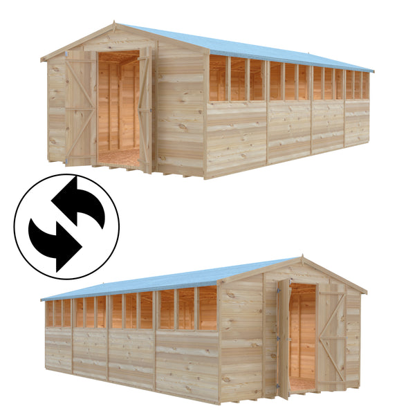 Overlap Double Door 10x20 value storage shed