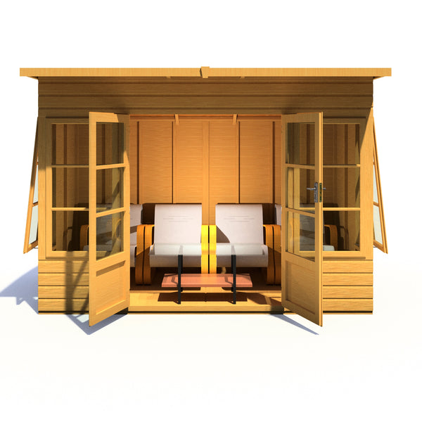 Shire Orchid 10x6G Summerhouse with curved roof - Best Shed