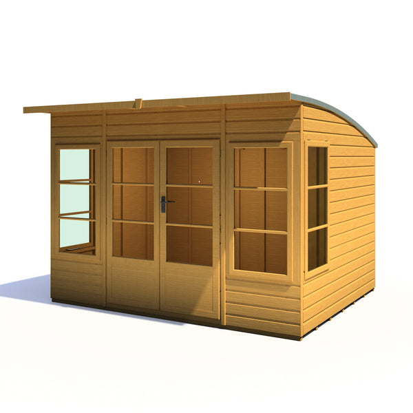 Shire Orchid 10x8G Summerhouse with curved roof - Best Shed
