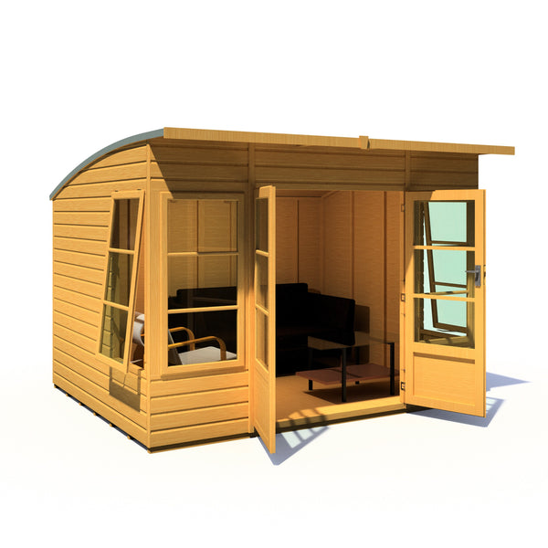 Shire Orchid 10x8G Summerhouse with curved roof - Best Shed