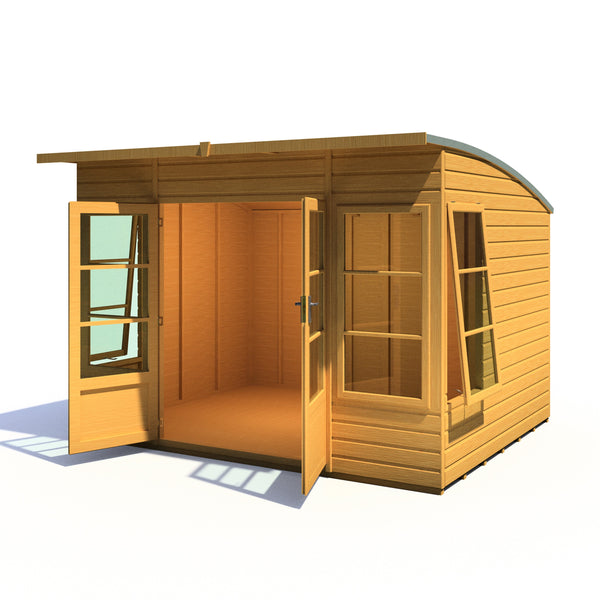 Shire Orchid 10x8G Summerhouse with curved roof - Best Shed