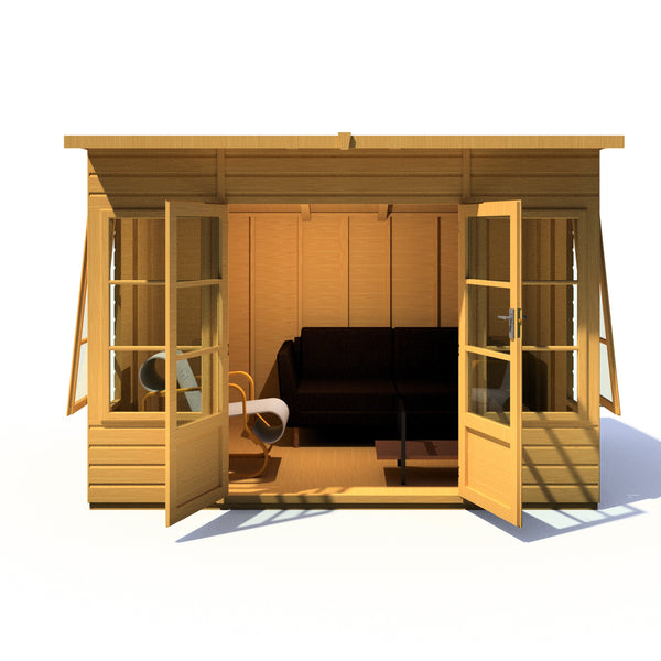 Shire Orchid 10x8G Summerhouse with curved roof - Best Shed