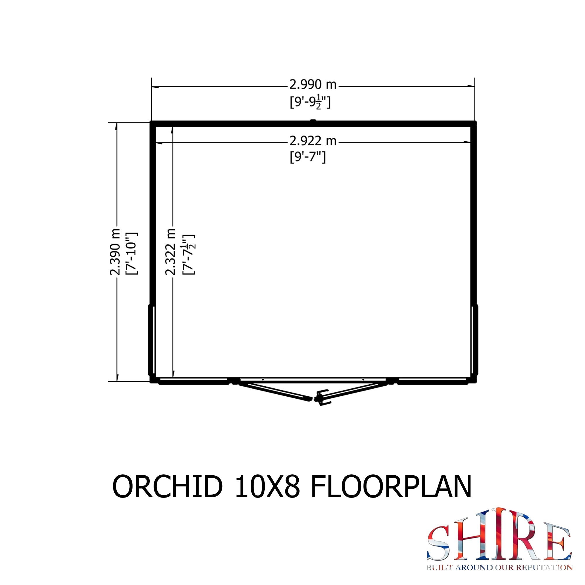 Shire Orchid 10x8G Summerhouse with curved roof - Best Shed