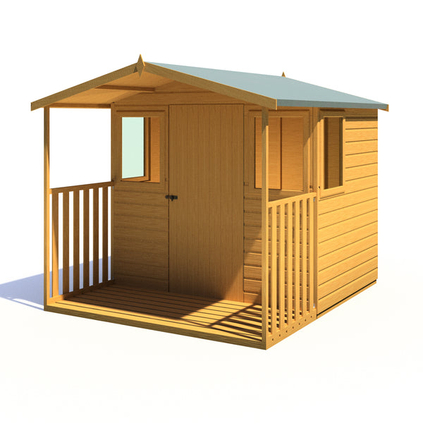 Orkney 7x8 Garden Shed with Veranda 12mm Shiplap T&G