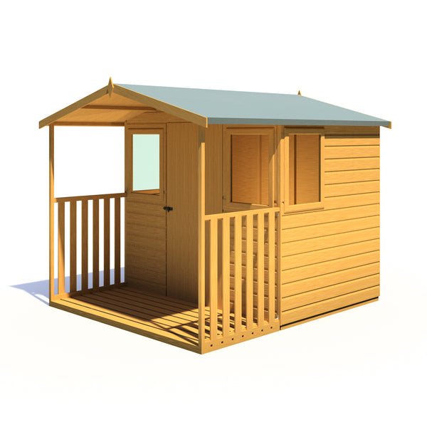 Orkney 7x8 Garden Shed with Veranda 12mm Shiplap T&G