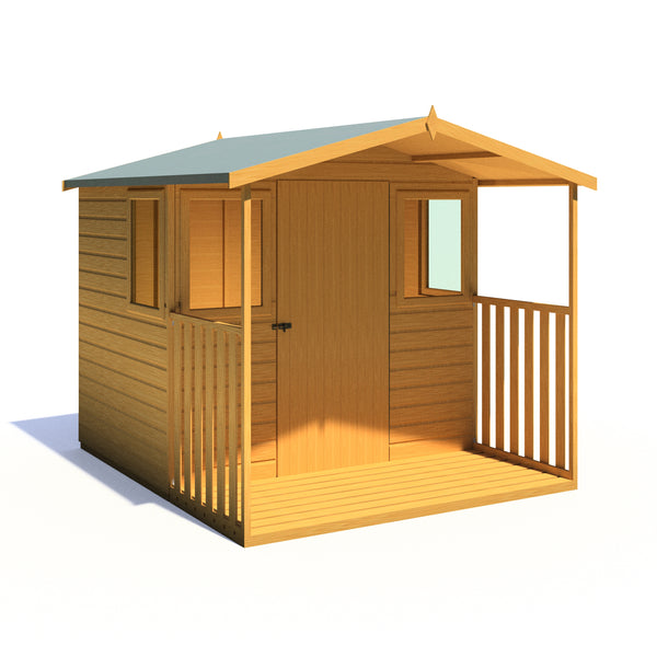 Orkney 7x8 Garden Shed with Veranda 12mm Shiplap T&G