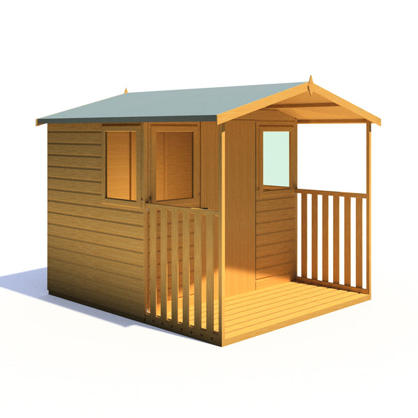 Orkney 7x8 Garden Shed with Veranda 12mm Shiplap T&G