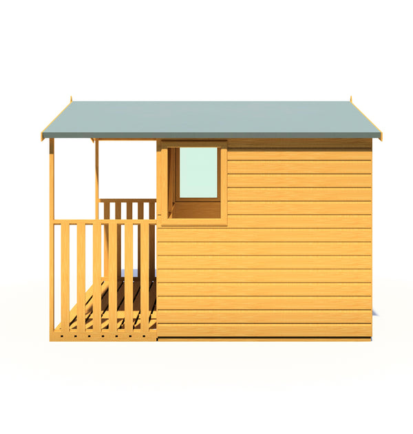 Orkney 8x9 Garden Shed with veranda 12mm Shiplap T&G