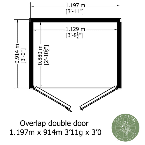 Shire Overlap Pressure Treated 4x3 Storage Shed