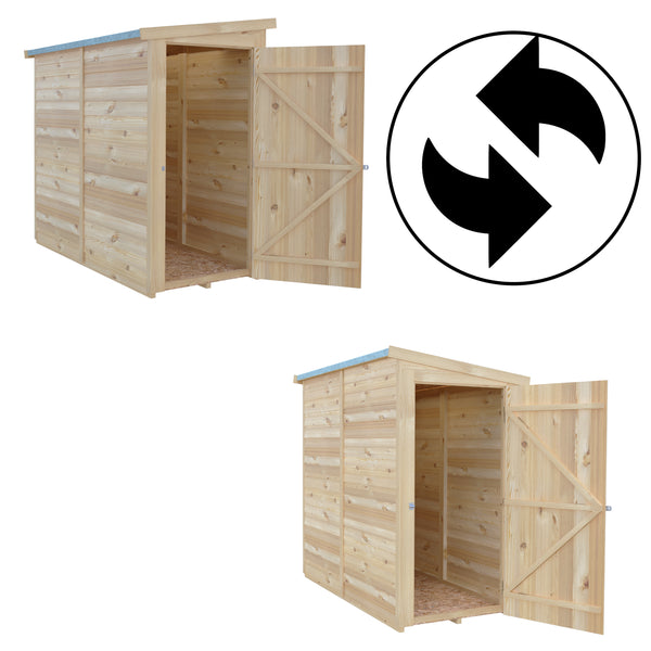 Overlap 6x3 single door pent shed