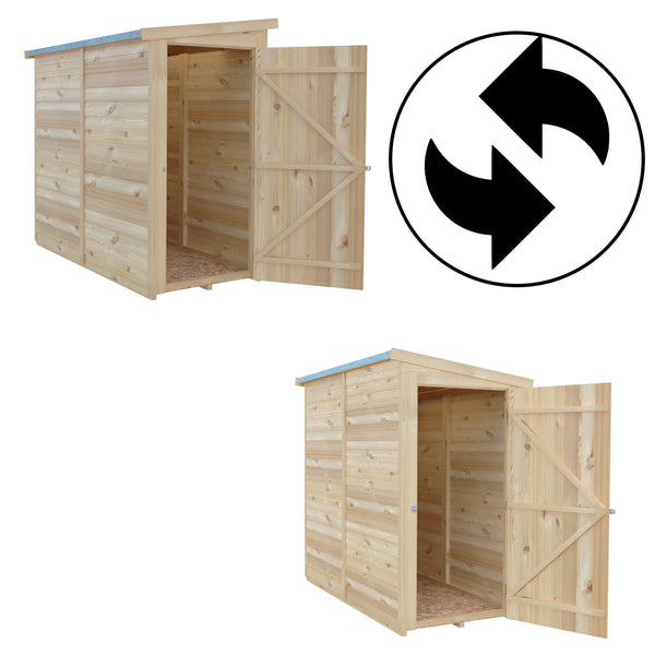 Overlap 6x3 single door pent shed
