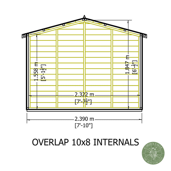Overlap Double Door 10x8 Storage Shed