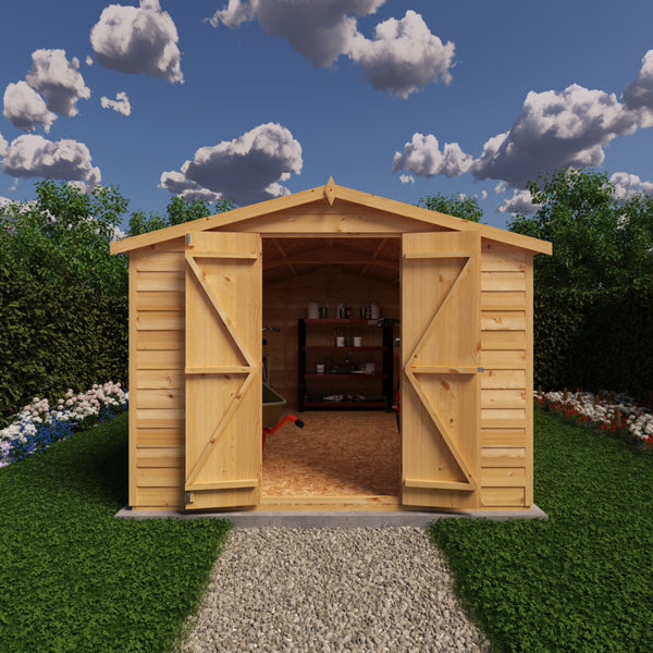 Overlap Double Door No windows 12x8 Storage Shed